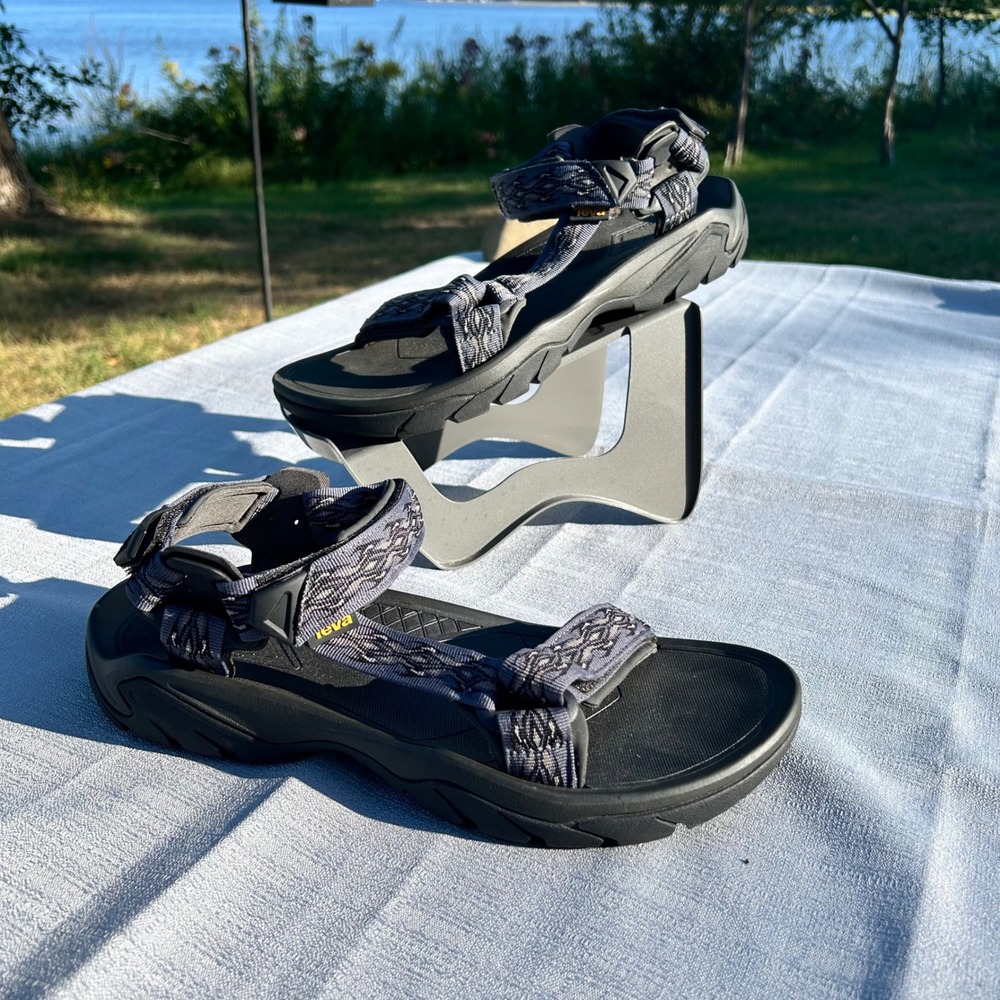 Teva Mens Terra Fi 5 Universal Sandals Size 12 Grey Black Geometric 1102456